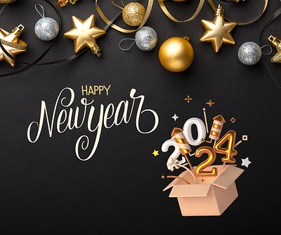 Happy New Year 2024! 2024 branding design designer facebook graphic design happy new year happy new year 2024 linkedin pinterest post social media twitter x