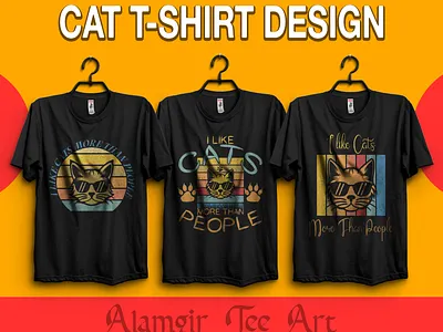 Cat T-shirt Design alamgir tee art cat cat design cat t shirt cat t shirt design cat vector template design graphic design graphics designer
