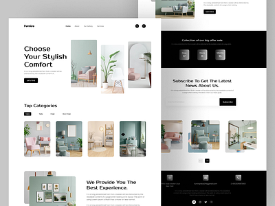 Furniture Landing Page design fast delivery app food design furniture furniture landing page graphic design landing page ui