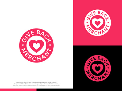 Give Back Merchant - Logo branding graphic design heart logo love newyears