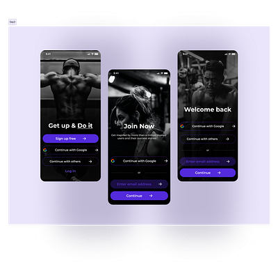 Fitness app concept app design ui