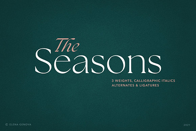 The Seasons Serif Font Family aesthetic alternates beautiful boutique calligraphy chic classic classy clean contemporary corporate deco elegant expensive family fashion feminine french handwritten high end
