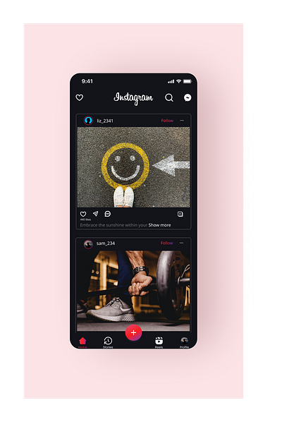 Instagram UI redesign app design ui ux