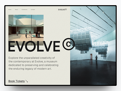 Evolve - Museum Website Design branding design graphic design landing page museum ui web design website