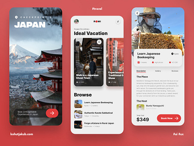 ROMI Travel App app design branding figma ui ui design ux