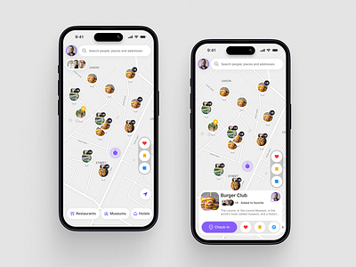 "Share with friends your map" Concept ui