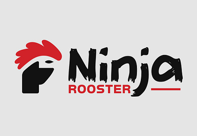 Ninja Rooster. Logo Concept cartoon design food gamming hen icon illustration mascot ninja symbol