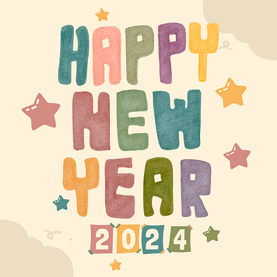 Happy New Year 2024 ballers2024 graphic design newyear newyeardribble