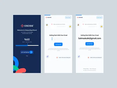 On Boarding - responsive ui ux webapp