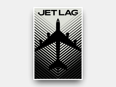 Jet Lag airplane futurism geometric gianmarco magnani illustration minimalist modern poster typographic