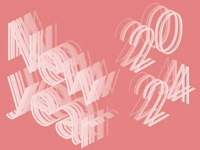 New Year 2024 branding graphic design identity illustration vector