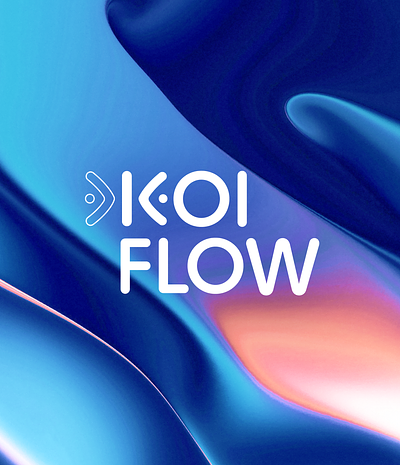 Koi Flow Logo Design ai all caps branding capital data fish flow geometric gradient identity koi koi flow logo machine learning mark rounded sans serif sean quinn symbol yin yang