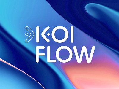 Koi Flow Logo Design ai all caps branding capital data fish flow geometric gradient identity koi koi flow logo machine learning mark rounded sans serif sean quinn symbol yin yang