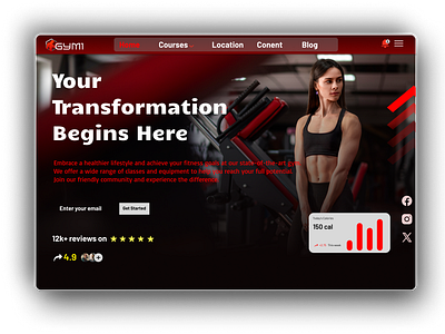 Gym Website Ui design gym gym website ui ui desingn uiux user interface web design website design