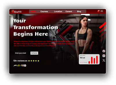 Gym Website Ui design gym gym website ui ui desingn uiux user interface web design website design