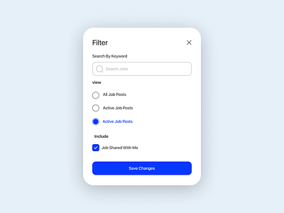 Filter checkbox components filter lightmood radiobottons searchbox uidesign visualdesign white and blue