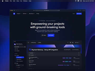 Eclipse - Project management SaaS landing page agency branding catalyst catalyst lab dashboard design logo management productivity project ui ui ux webdesign