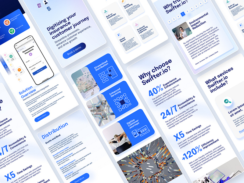 swifter.io animation blue2024 branding figma graphic design insurance logo ui ux website