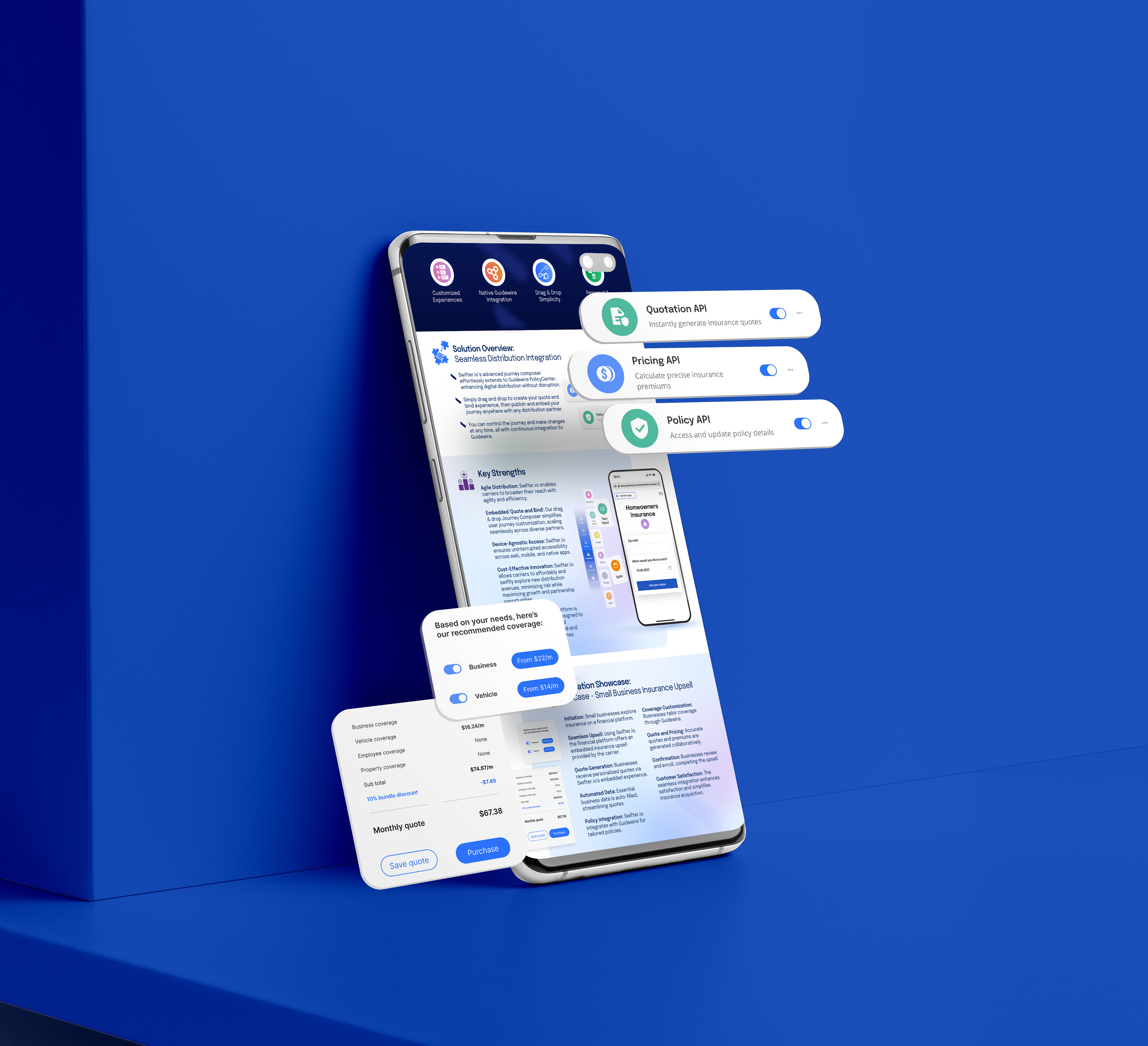 swifter. io | Modular Insurance Platform 3d animation branding graphic design logo motion graphics ui