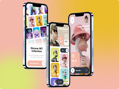 NFT marketplace concept mobile design nft ui ux uxui design