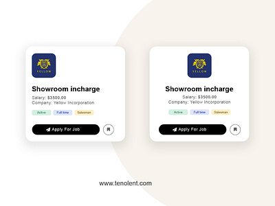 Job Card UI design blogger blogger template branding design graphic design illustration itsmdibrahim job blogger template jobnt jobnt blogger template premium blogger template tenolent tenolent blogger template ui ux design