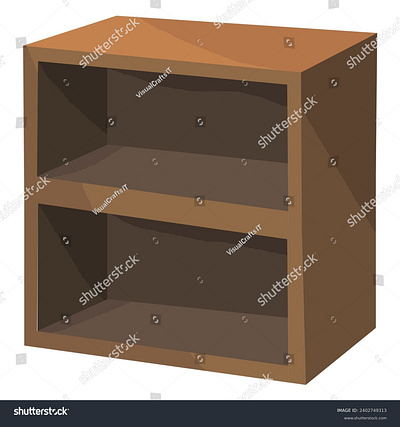 Wooden shoe rack realistic vector illustration decor