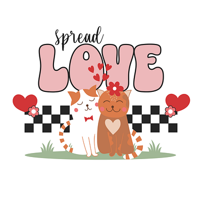 spread love branding cats graphic design graphic designer groovy groovy cat love logo motion graphics starrdigitals valentine
