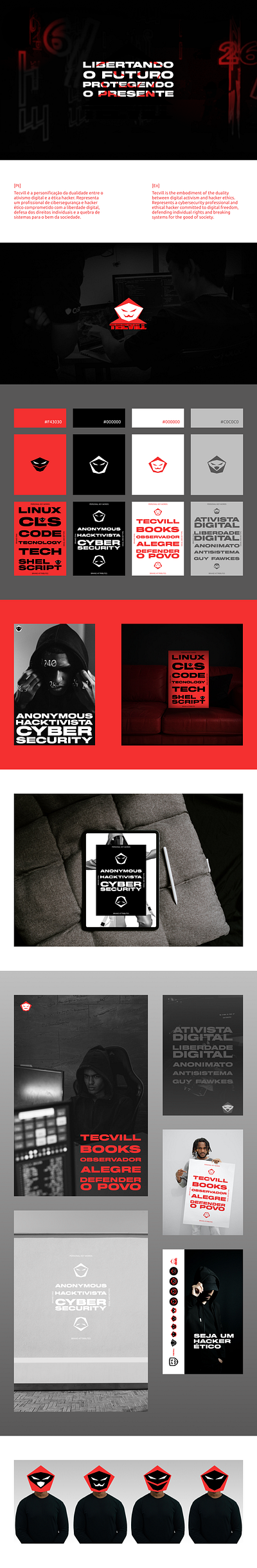 Visual Identity - Tecvill branding cybersecurity design graphic design hacking ethics logo personal branding