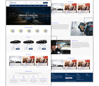 Shamrok Luxury Limo branding design designs graphic graphic design limo website design ui web design website website design