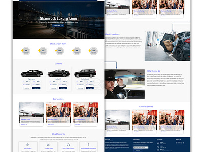 Shamrok Luxury Limo branding design designs graphic graphic design limo website design ui web design website website design