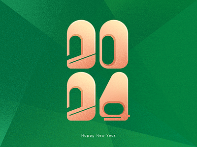 Happy New Year 2024 adobe illustrator graphic design happy new year illustraion illustrator new year numbers typography