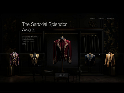 Tailor shop UI concept ai animation cloth clothing events luxury minimal parallax serif suits ui uidesign ux webdesign