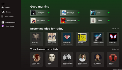 Spotify User Page View branding graphic design ui