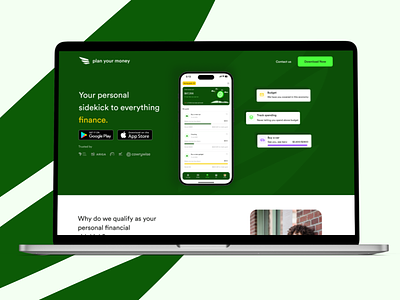 Plan Your Money application budget app buildinpublic design landing page ui ui design uiux ux webdesign webpage website webview