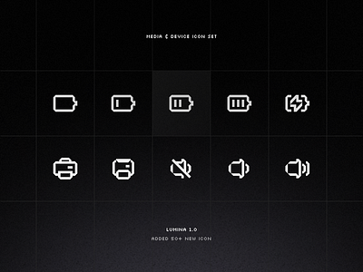Lumina : Media & Device Lumina Icon Set assets branding crypto futuristic icon iconpack iconset logo pack symbol tech ui web3