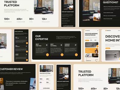 Horizon - Animation Landing Page agency agensip animation app architecture clean collage furniture house interaction interior interior design kitchen landing page real estate room room space space uiux web design