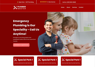 High-Converting Plumbing Company Website Design branding emergency plumbing plumbing ui ux web design