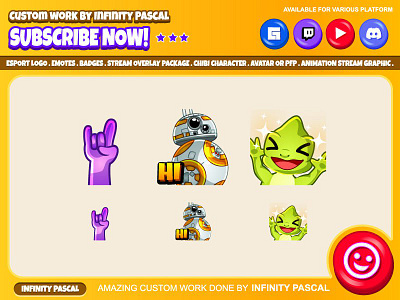 🦎🤖Unique Custom Emotes 🤖🦎 animation chameleon chibi art custom emotes twitch design discord emotes facebook emotes graphic design illustration lizard logo loyalty badges robot twitch emotes twitchemotes youtube emotes