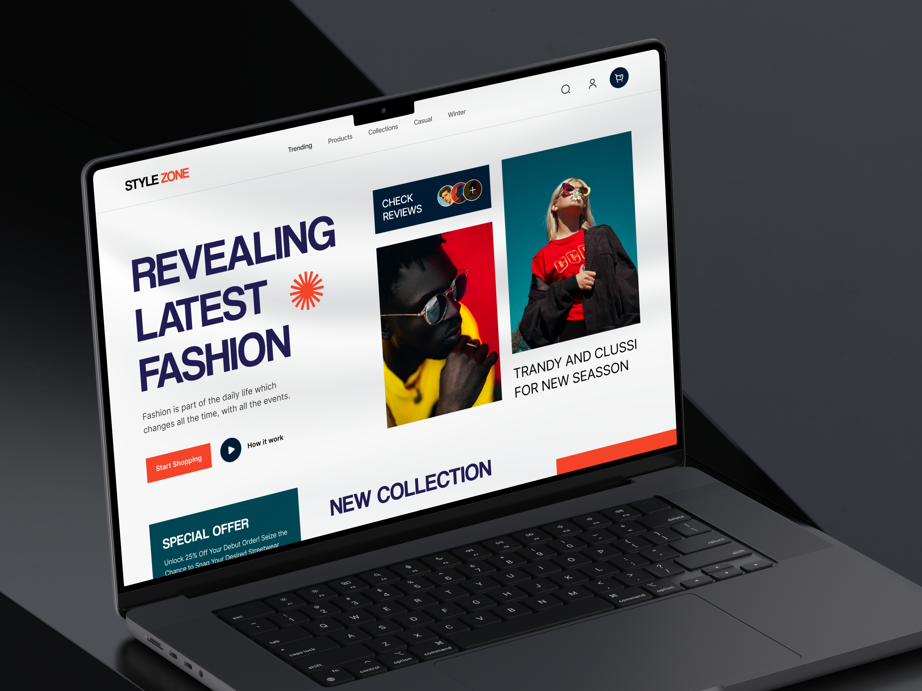 Stylezone Fashion Website branding clothing ecommerce website fashion fashion website hero section inspiration landing style trendy design ui uidesign uiux website