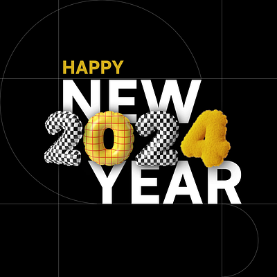 Happy New Year 2024 2024 animated animation happynewyear mdsahinmia motion design motion graphics new year new year 2024 newyear pixelean ui uiux user interface web animation web design