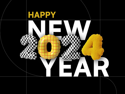 Happy New Year 2024 2024 animated animation happynewyear mdsahinmia motion design motion graphics new year new year 2024 newyear pixelean ui uiux user interface web animation web design