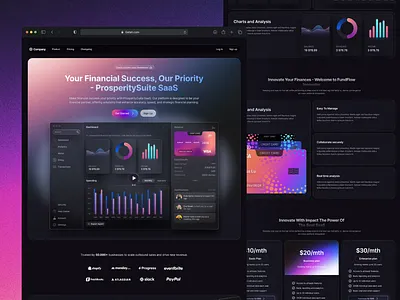 Sass Landing Page - GetahPay app bento bento design bento grid branding dark design finance design financial graphic design illustration landing page logo sass typography ui ux vector website sass