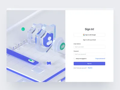 Login Page Desain 2024 animation bento grid design glass graphic design illustration login login design ui sign in website ui website sass