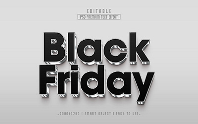 Black Friday 3D Editable Text Effect Style 3d text effect 3d text efffect black black friday friday psd text effect text effect