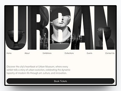 URBAN - Modern Art Museum branding design graphic design landing page museum ui web design website