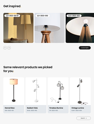 Spark: Product Page & Relevant Products branding graphic design landing motion graphics ui ux web
