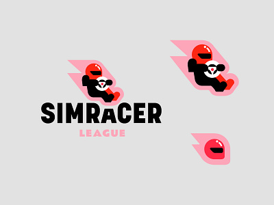 Simracer branding entertainment geometric logo logodesign modern racer racing simulation