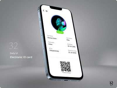 Electronic ID Card app design daily ui design electronic id card logo mobile design ui ux