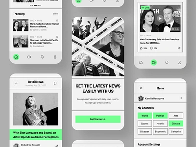 News App Design Concept app app design app ui articles design graphic design latest news magazine mobile app mobile ui news news app news feed news letter news portal newspaper trending ui ui design ux
