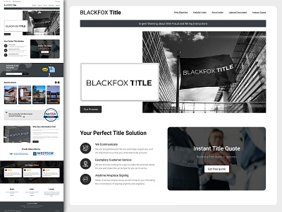 Webpage - Blackfox Title 2024 application black white branding business design graphic design ios mockup real estate ui ui design uiux ux design web web app web application web design webpage website